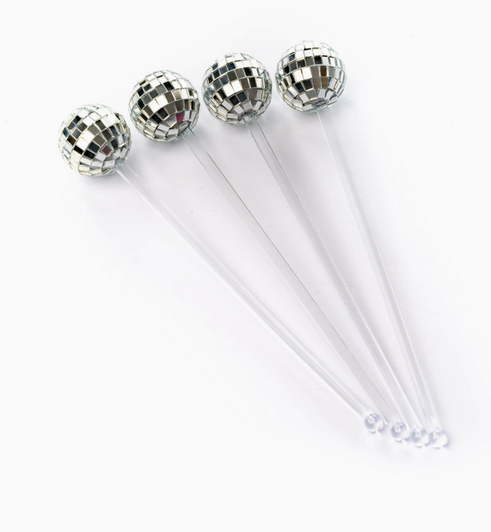 DISCO DRINK STIRRERS-4PK